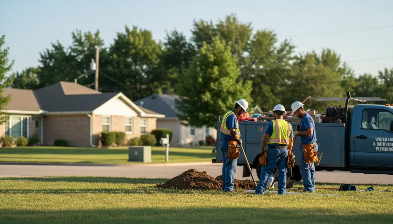 Residential water line and bathroom plumbing service in White Plains, VA